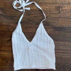 Zara white knit top